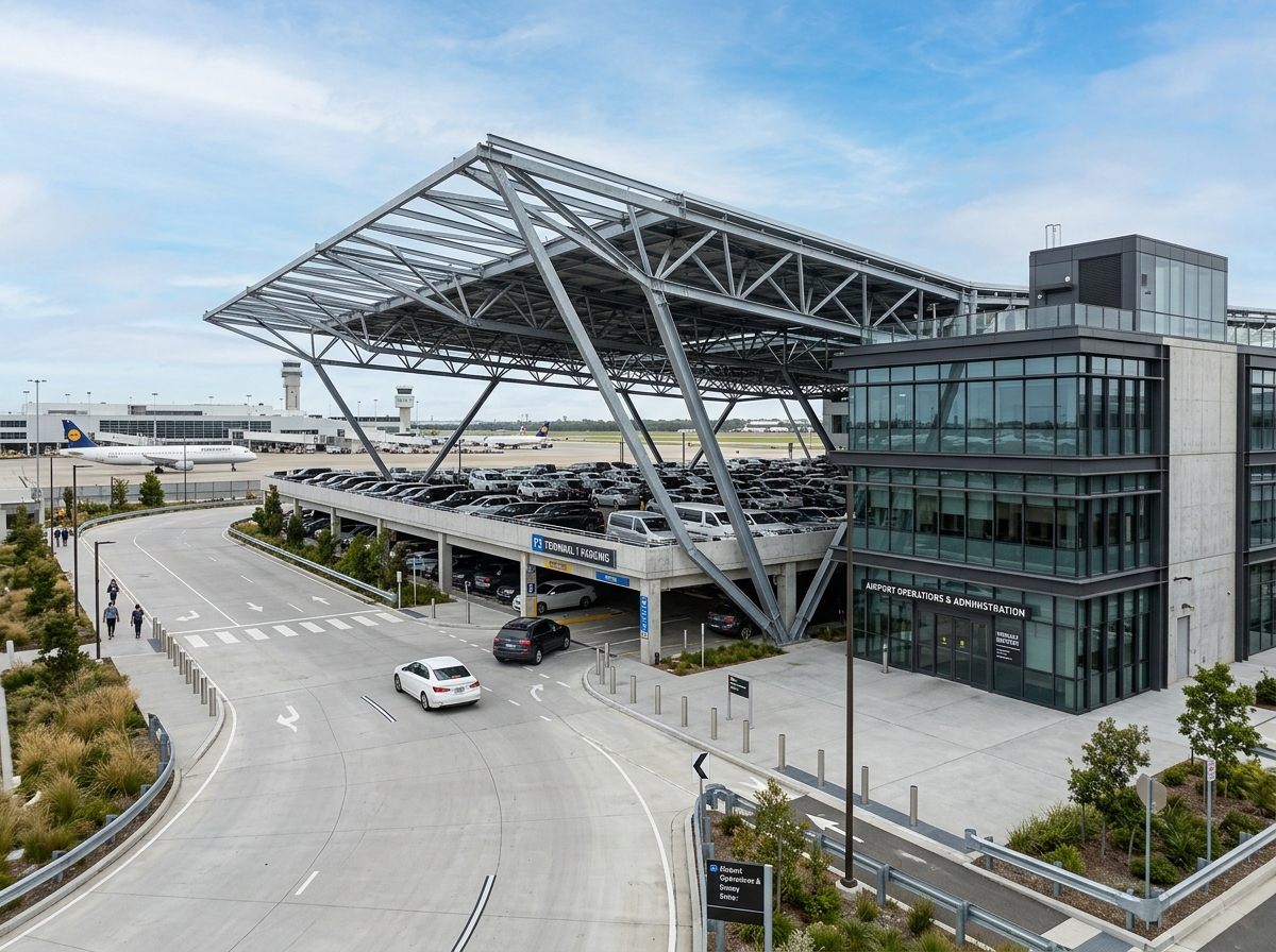 Islamabad Airport Parking Shed Structure, Islamabad Airport